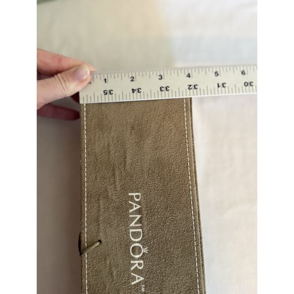 PANDORA Jewelry Box Womens Charm Organizer Suede Brown BOX ONLY - Picture 8 of 9